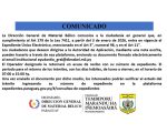 COMUNICADO